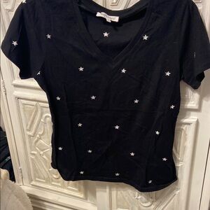 NWOT black with white stars top